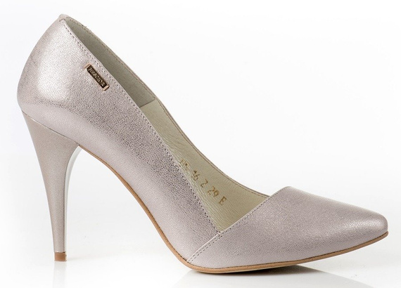 Buty NEŚCIOR Beż Skóra Wycięte wz.029E