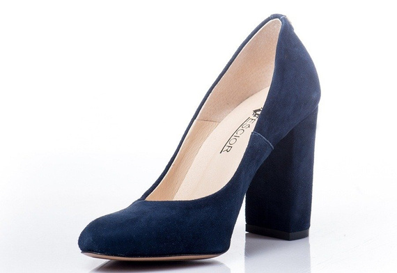 Buty NEŚCIOR Granat Zamsz wz.012-C