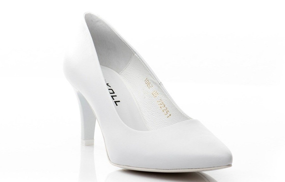 Buty NIKOLL Białe Skóra wz.1062