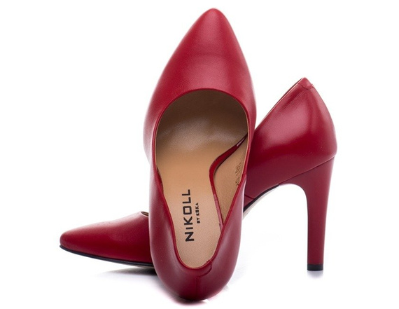 Buty NIKOLL Czerwone Skóra wz.1261