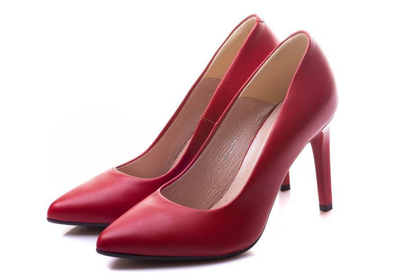 Buty NIKOLL Czerwone Skóra wz.C456
