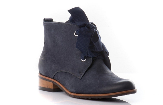 Buty NIKOLL Granatowe Nubuk WZ.909