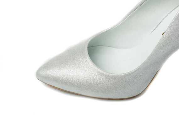 Buty NIKOLL Srebrne Skóra wz.C456