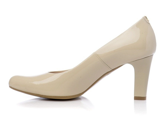 Buty SIMONE Beżowe Lakier wz.5051 k531 / 256