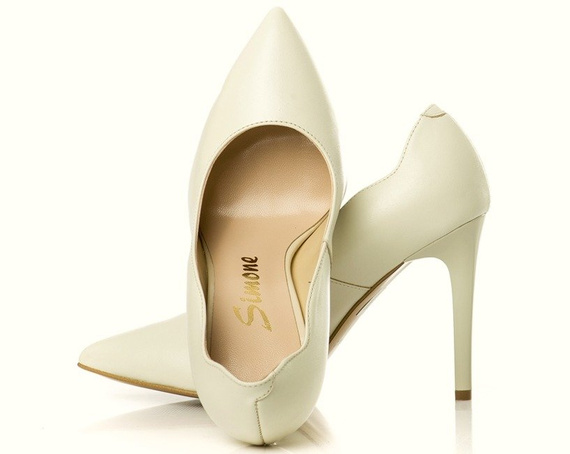 Buty SIMONE Beżowe Skóra wz.3059 K779