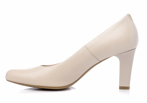 Buty SIMONE Beżowe Skóra wz.5051 k203