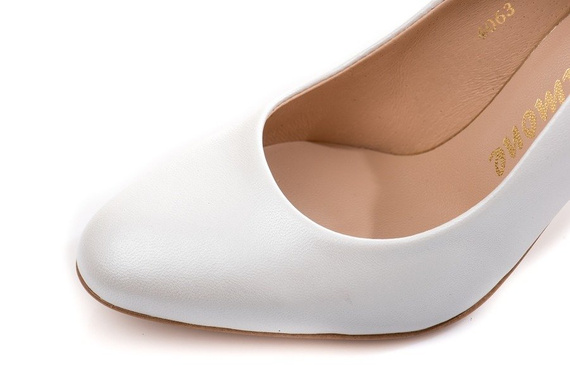 Buty SIMONE Białe Perłowe wz.4063 k1429