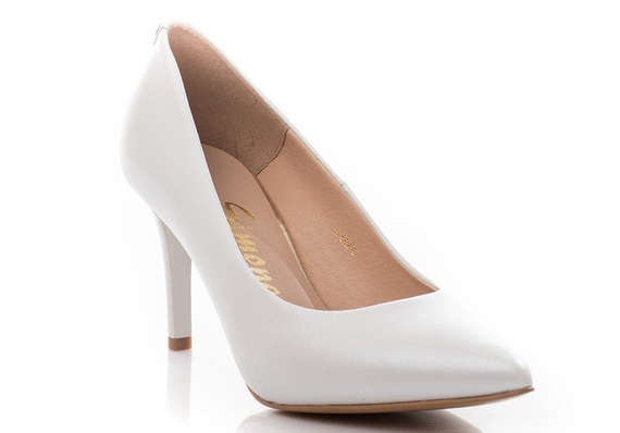 Buty SIMONE Białe Perłowe wz.816 K1429
