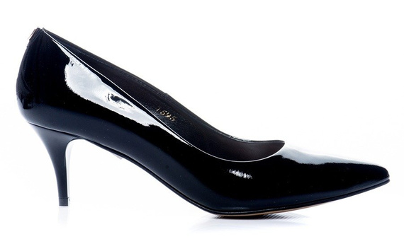 Buty SIMONE Czarne Lakier wz.595 k07
