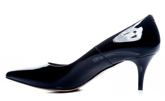Buty SIMONE Czarne Lakier wz.595 k07