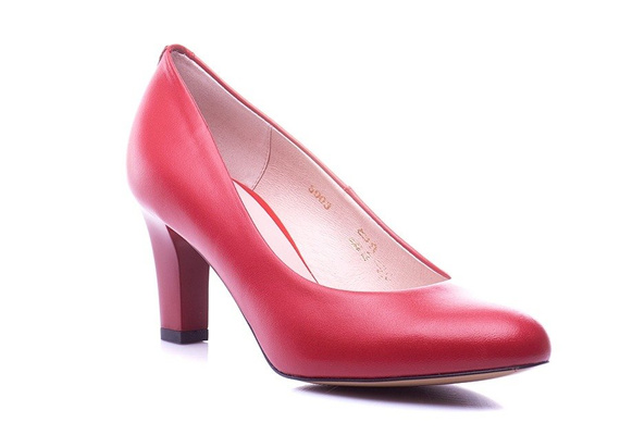 Buty SIMONE Czerwone Skóra wz.5003 k1006
