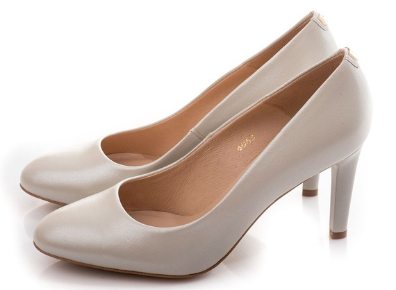 Buty SIMONE Ecru Perłowe wz.4063 k1420