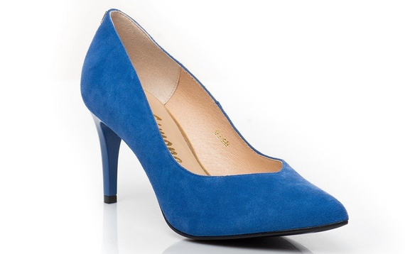 Buty SIMONE Niebieskie Zamsz wz.9148 k601