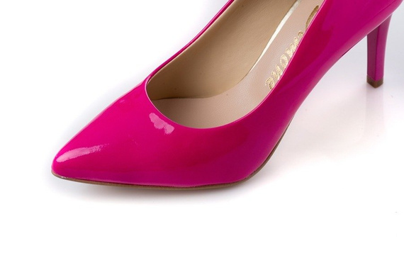 Buty SIMONE Różowe Lakier wz.816 K825