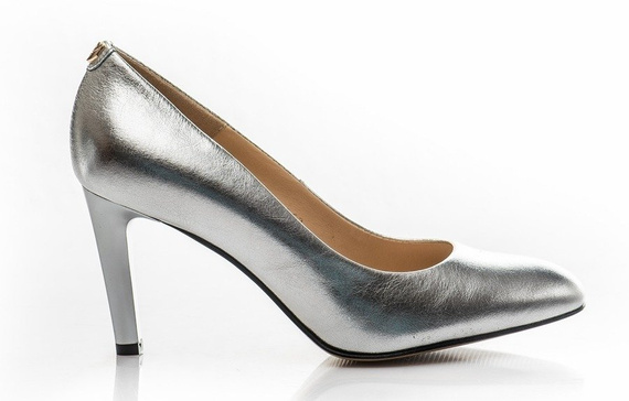 Buty SIMONE Srebrne Skóra wz.4063 k1103