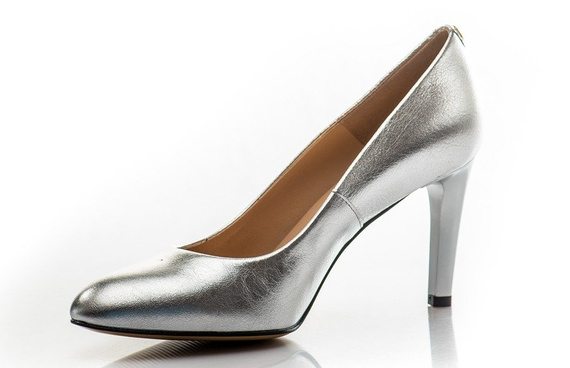 Buty SIMONE Srebrne Skóra wz.4063 k1103