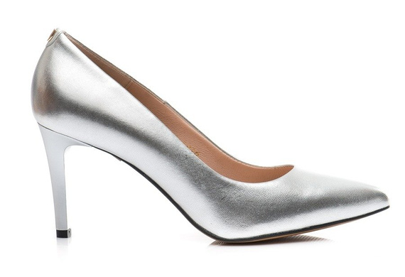 Buty SIMONE Srebrne Skóra wz.816 K1103