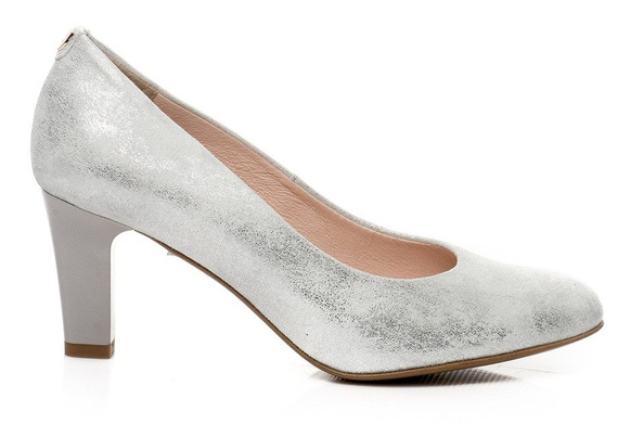 Buty SIMONE Srebrne Słupek wz.5003 k1016/1089