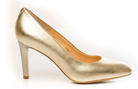 Buty SIMONE Złote Skóra wz.4063 k740