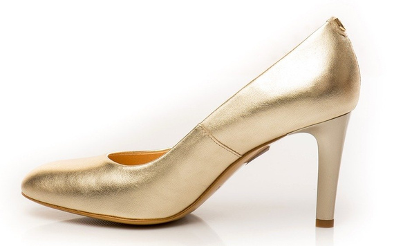 Buty SIMONE Złote Skóra wz.4063 k740