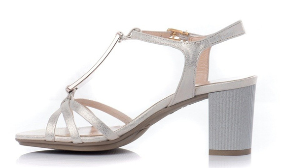 Buty SIMONE Złote Skóra wz.5053 K1085