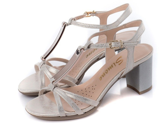 Buty SIMONE Złote Skóra wz.5053 K1085
