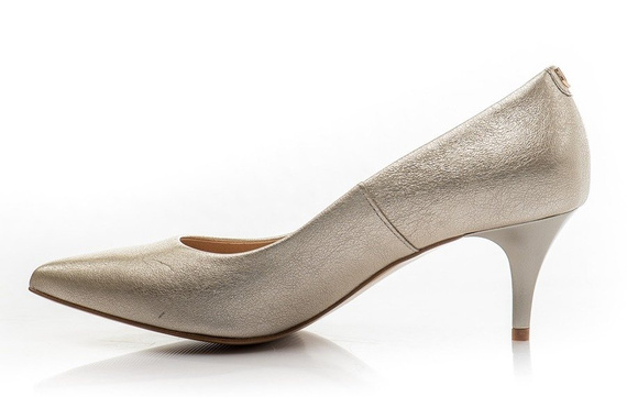 Buty SIMONE Złote Skóra wz.595 k1100