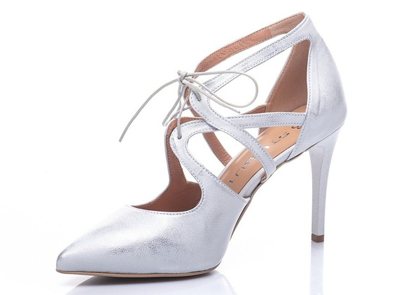 Buty STIFBUT Białe Srebrne wz.759