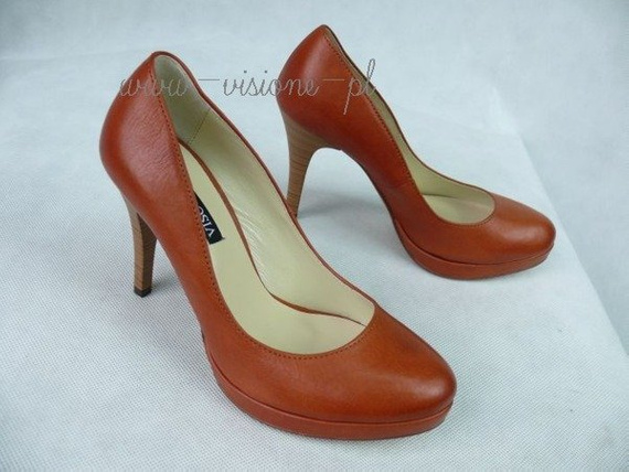 Buty VISCONI Ceglaste Skóra wz.285