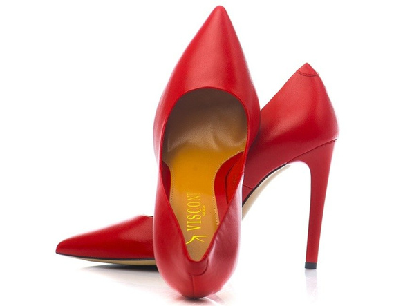 Buty VISCONI Czerwone Skóra wz.7118