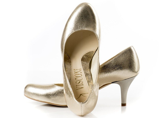 Buty VISCONI Złote Niskie m491 k626