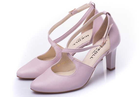 Buty z paseczkiem NIKOLL Różowe wz.1581 k661